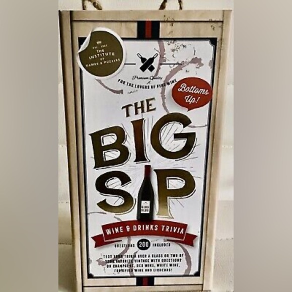 THE BIG SIP WINE & DRINKS TRIVIA SPIN CARD GAME 200 QUESTIONS  T29 - Picture 1 of 11